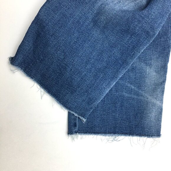 J. Jill Denim Women's Jeans Straight Leg High Rise Frayed Hems size 4 length 26" - Picture 7 of 9